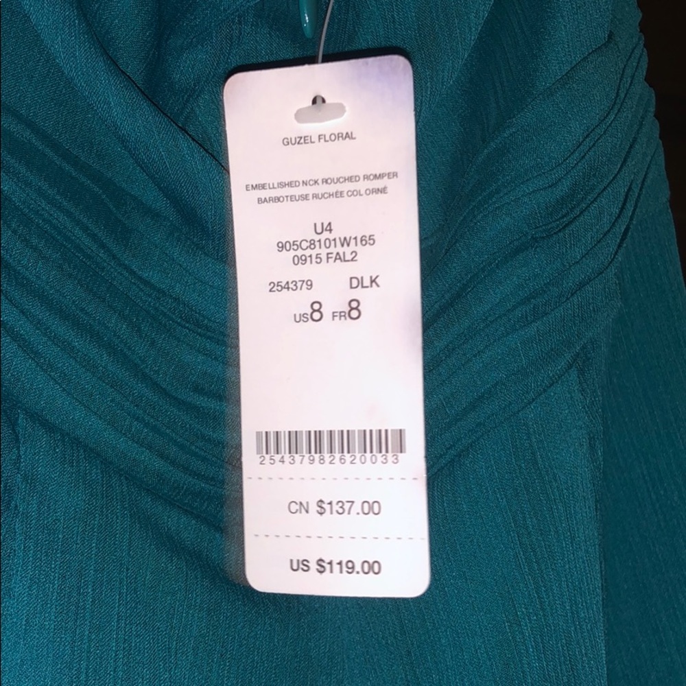 Bebe halter romper in teal color NEW SIZE 8 - Picture 6 of 6